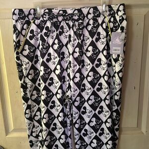 NWT Mickey Mouse silk pajama pants. Size Large